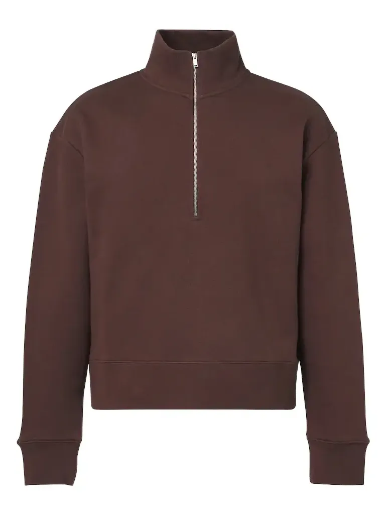 Cotton jersey half-zip sweatshirt Cotton jersey half-zip sweatshirt