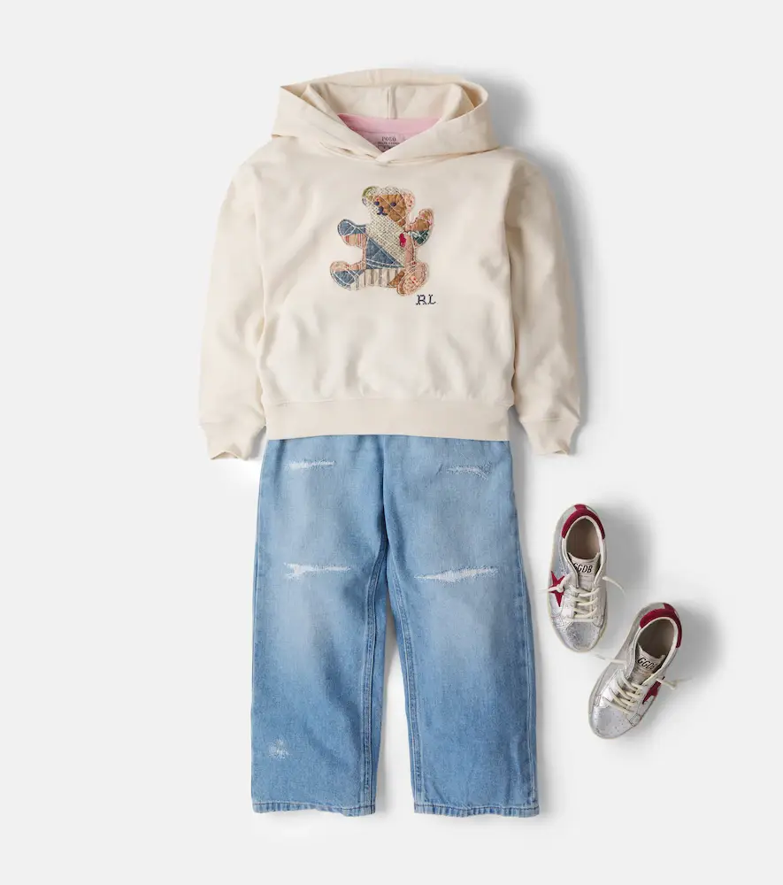 Golden Goose Kids Super Star metallic leather sneakers | Thumbnail 6