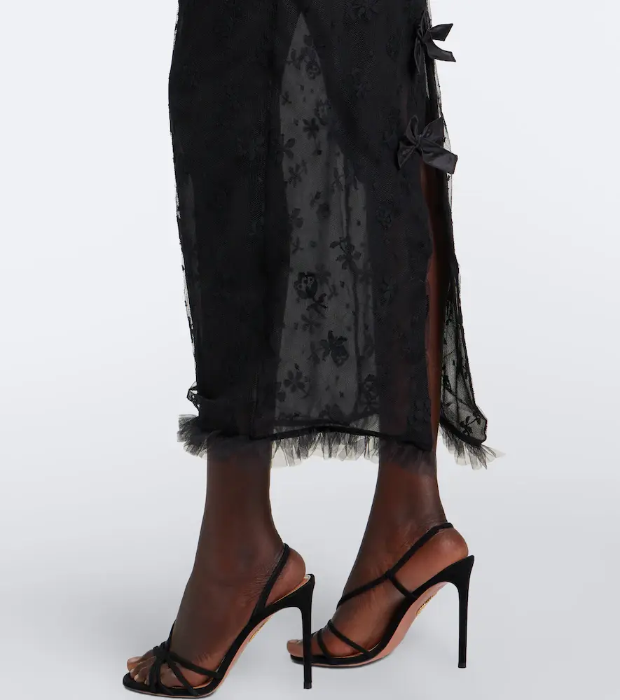 Alessandra Rich Bow-detail lace maxi dress | Thumbnail 2