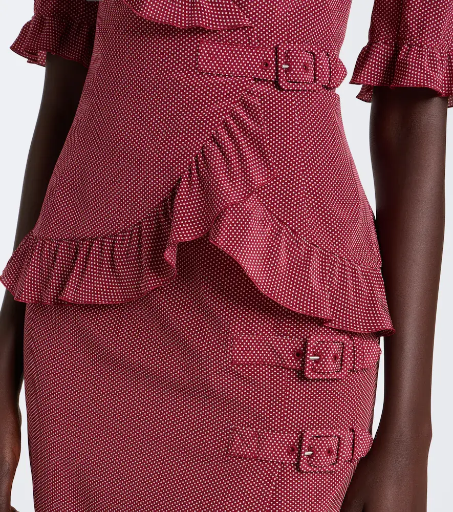 Alessandra Rich Ruffled polka-dot silk midi dress | Thumbnail 4