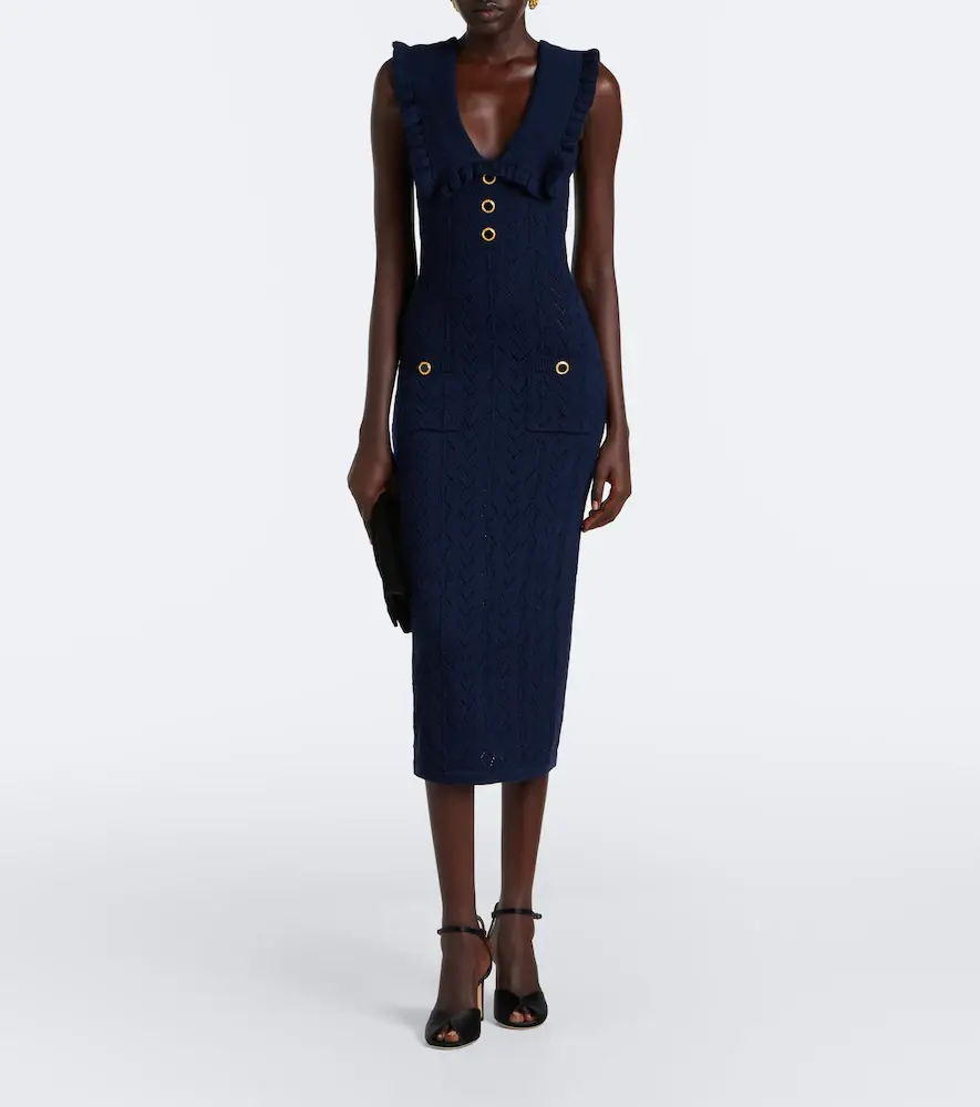 Alessandra Rich Knitted virgin wool midi dress | Thumbnail 5 Alessandra Rich Knitted virgin wool midi dress | Thumbnail 5