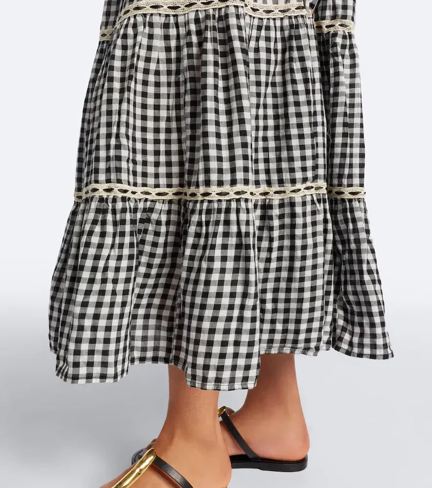 Rixo Chandra checked tiered cotton midi dress | Thumbnail 2 Rixo Chandra checked tiered cotton midi dress | Thumbnail 2