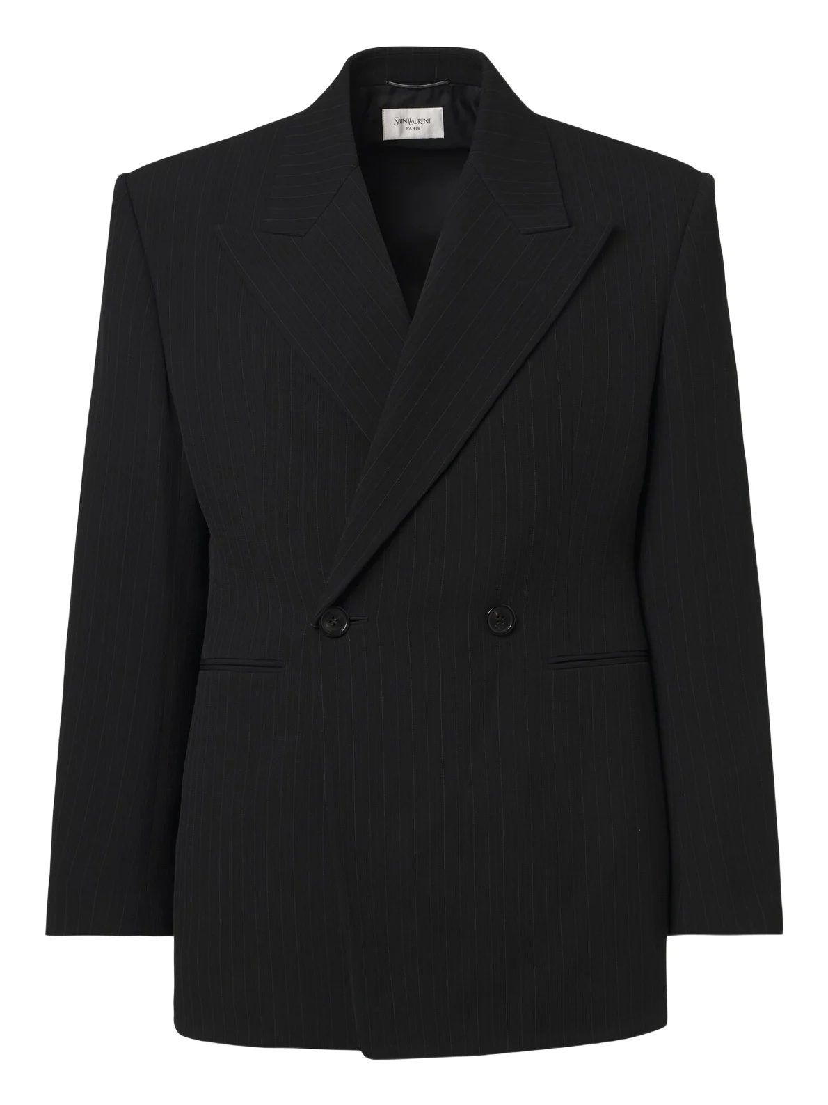 Saint Laurent Striped wool-blend grain de poudre blazer