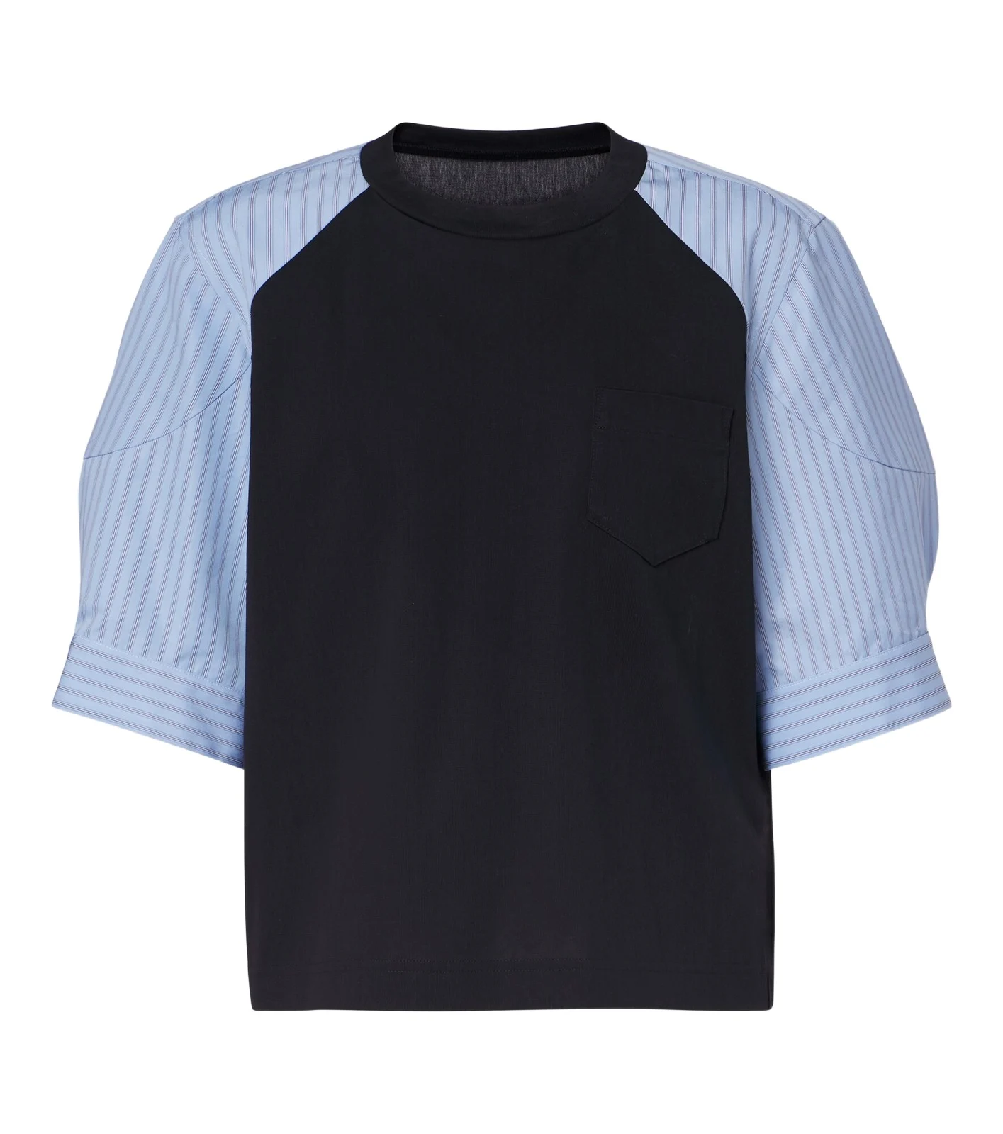 Sacai Striped cotton T-shirt