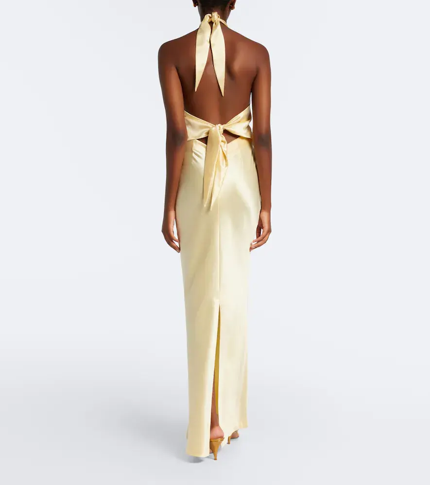 Retrofete Retrofête Ester halterneck satin gown | Thumbnail 2