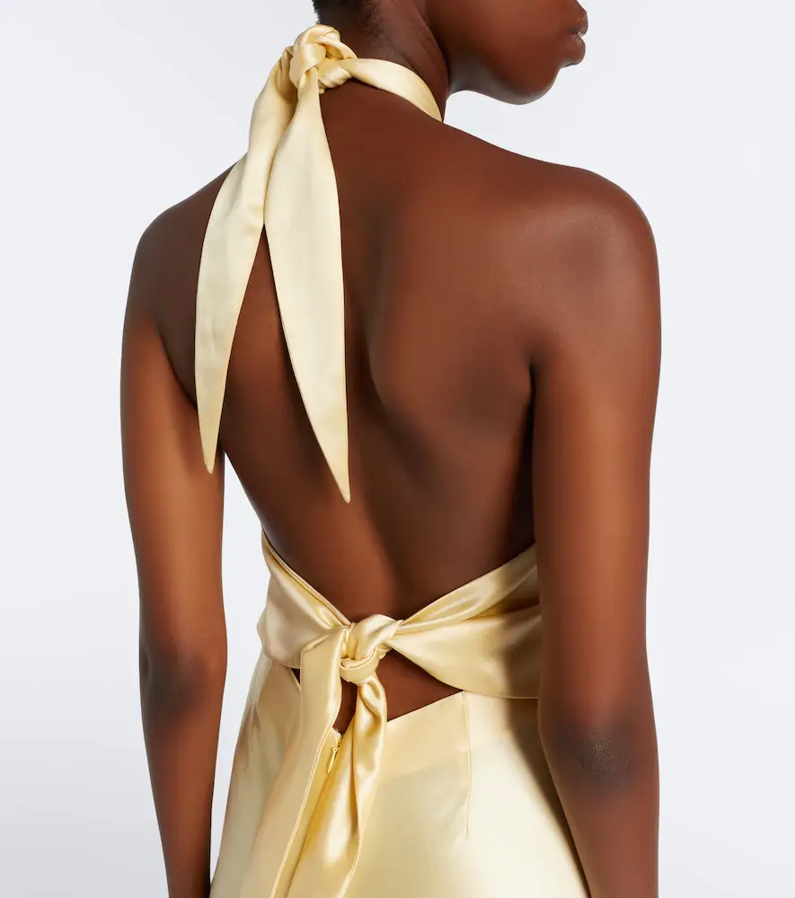 Retrofete Retrofête Ester halterneck satin gown | Thumbnail 6