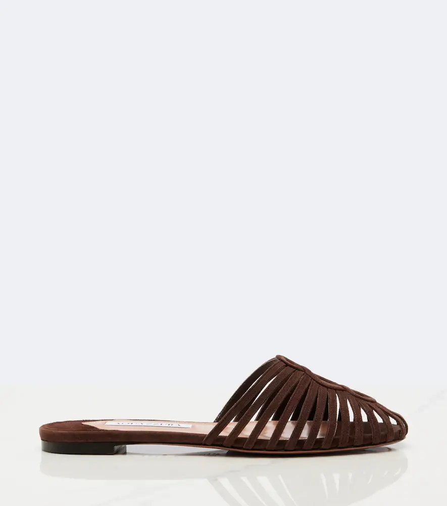 Aquazzura Sweet Surrender suede mules | Thumbnail 3 Aquazzura Sweet Surrender suede mules | Thumbnail 3