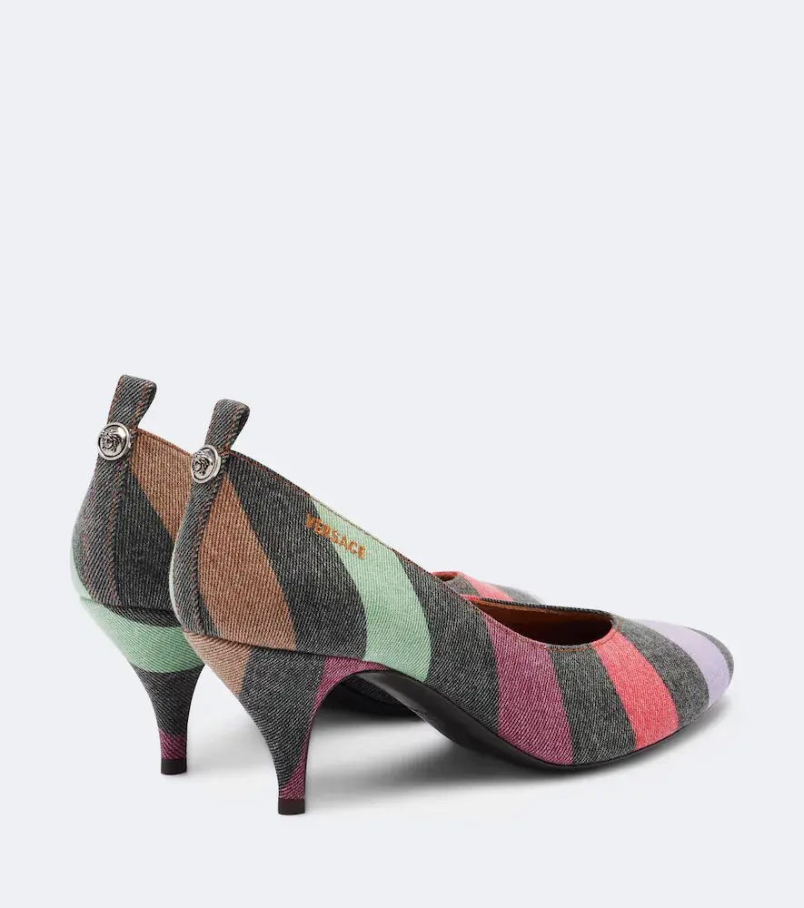 Versace Tina striped denim pumps | Thumbnail 3 Versace Tina striped denim pumps | Thumbnail 3