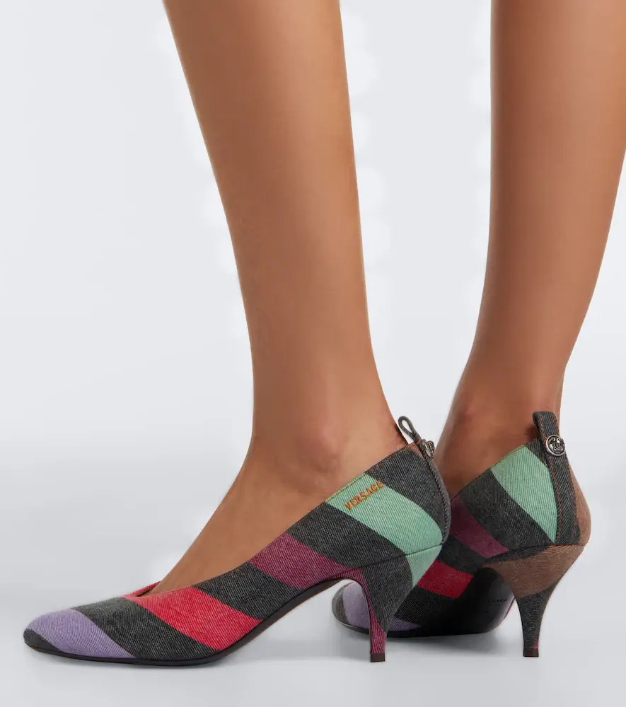 Versace Tina striped denim pumps | Thumbnail 5 Versace Tina striped denim pumps | Thumbnail 5