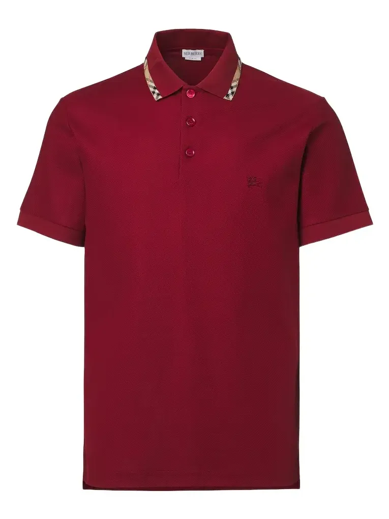 Check cotton piqué polo shirt Check cotton piqué polo shirt