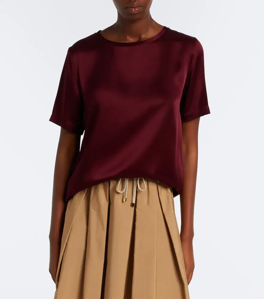 'S Max Mara 'S Max Mara Satin T-shirt | Thumbnail 2 'S Max Mara 'S Max Mara Satin T-shirt | Thumbnail 2