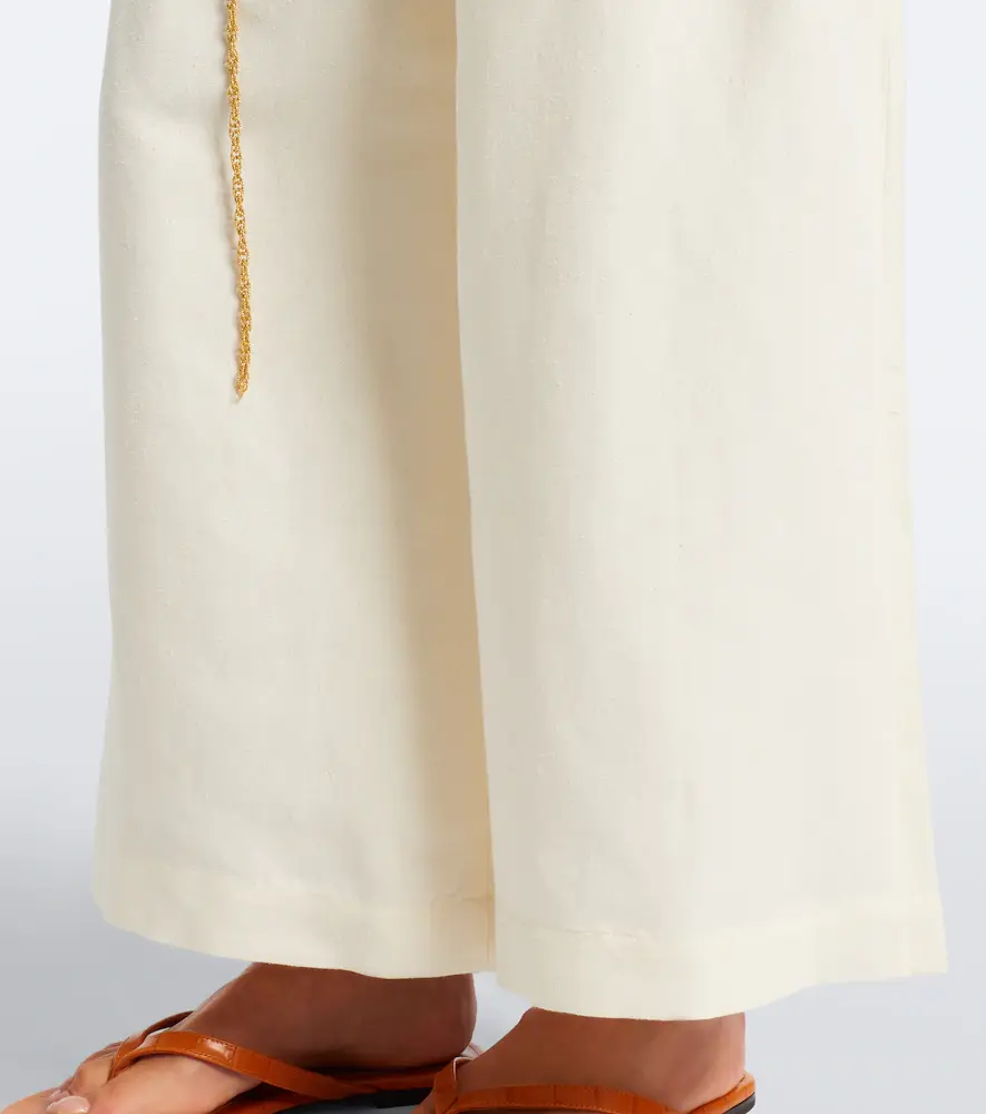 Xu Zhi Belted pleated silk and linen wide-leg pants | Thumbnail 2