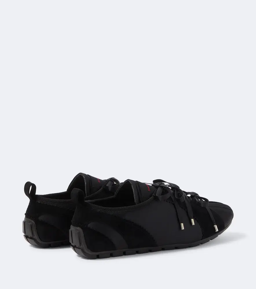 Simone Rocha Ballerina Grip suede-trimmed satin sneakers | Thumbnail 2