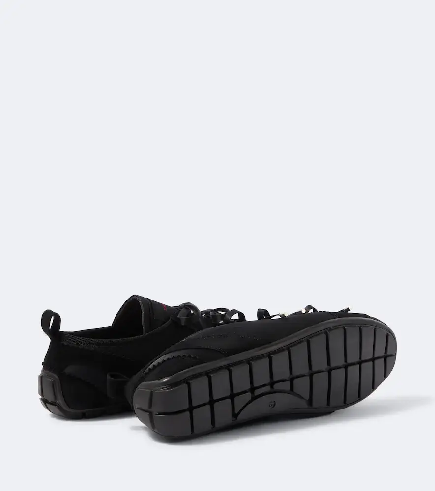Simone Rocha Ballerina Grip suede-trimmed satin sneakers | Thumbnail 5