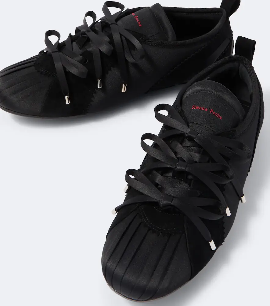 Simone Rocha Ballerina Grip suede-trimmed satin sneakers | Thumbnail 6