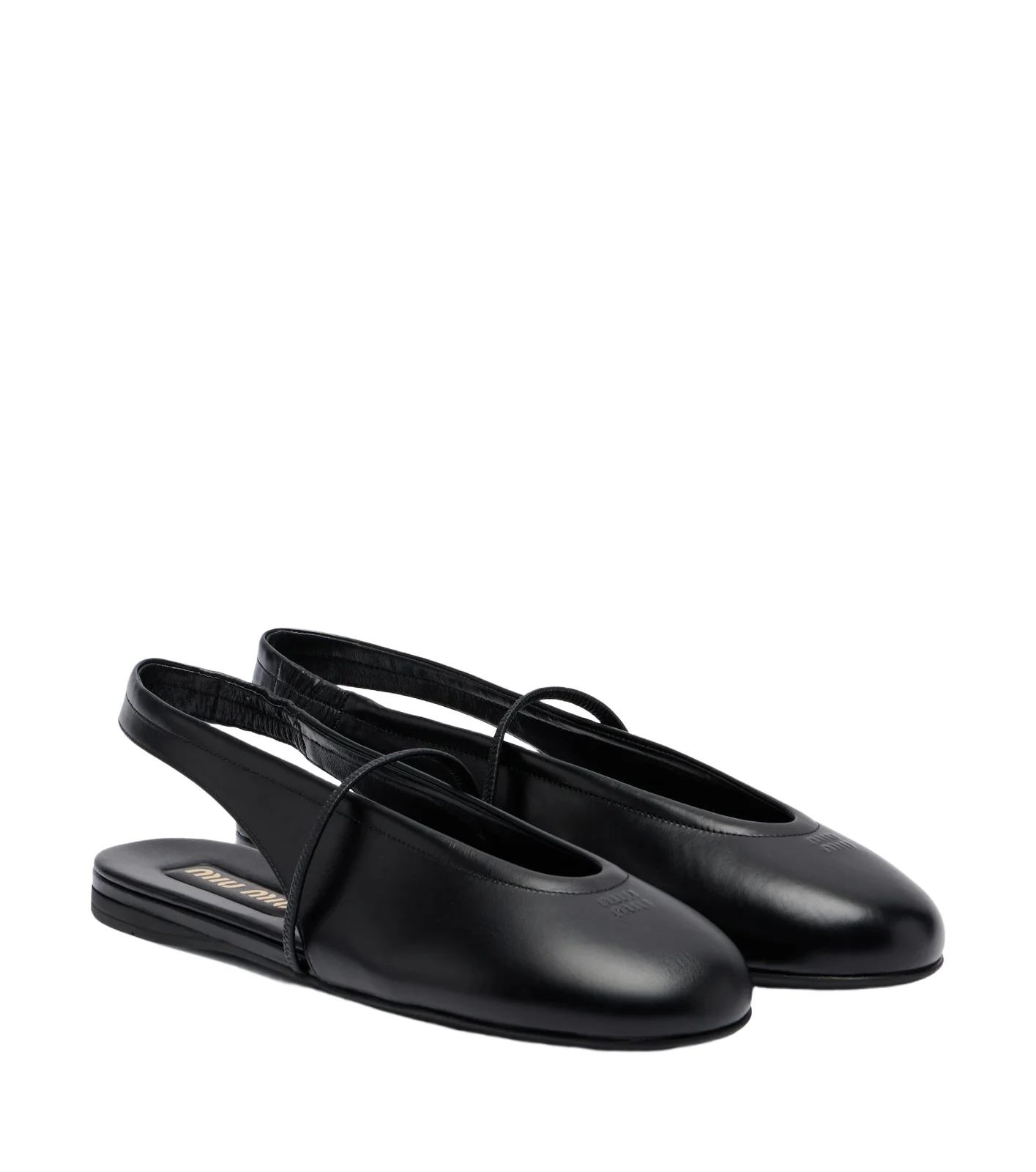 Miu Miu Leather slingback flats
