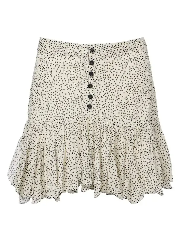 Daneen polka-dot cotton voile miniskirt Daneen polka-dot cotton voile miniskirt
