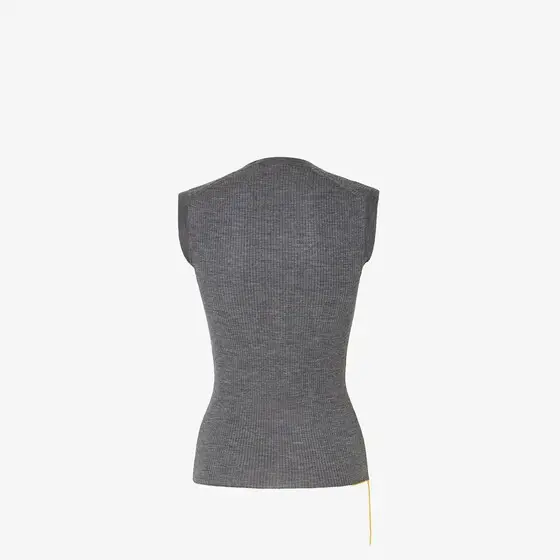 Fendi Mélange Wool Ribbed Top | Thumbnail 2 Fendi Mélange Wool Ribbed Top | Thumbnail 2