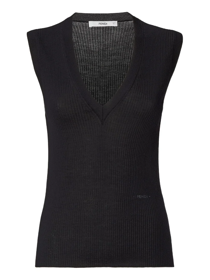 Fendi Wool Ribbed Top