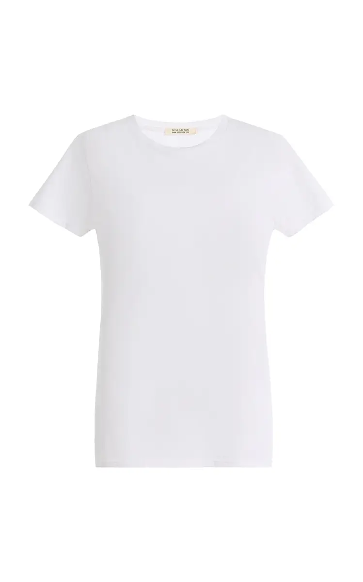 Nili Lotan Lana Crewneck Cotton T-Shirt