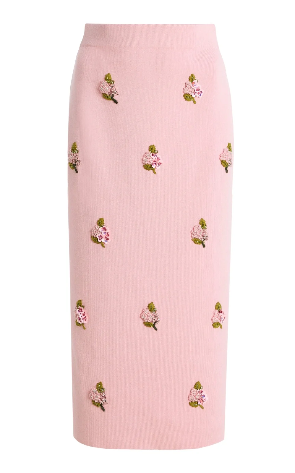 Embroidered Silk-Cotton Midi Pencil Skirt Embroidered Silk-Cotton Midi Pencil Skirt