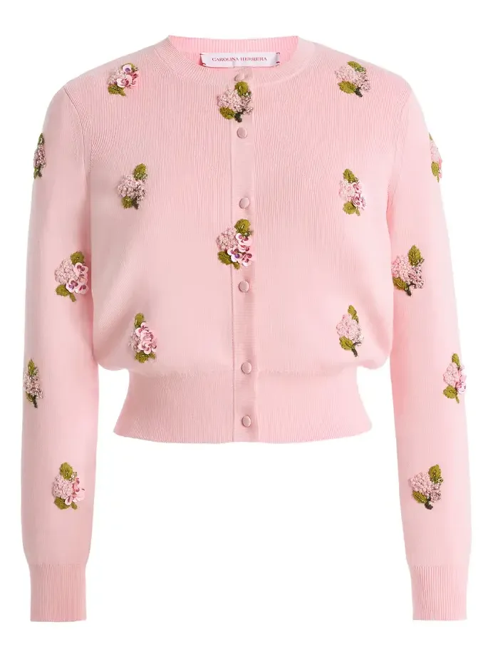 Embroidered Silk-Cotton Cardigan
