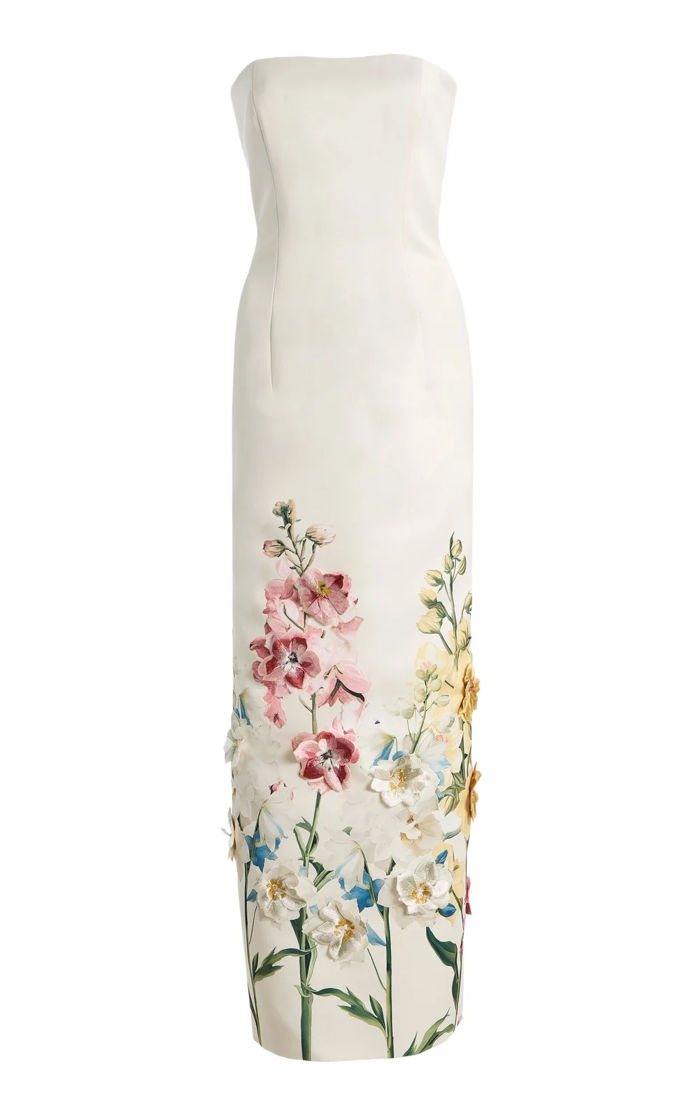 LEO LIN Exclusive Rayna Embroidered Satin Maxi Dress