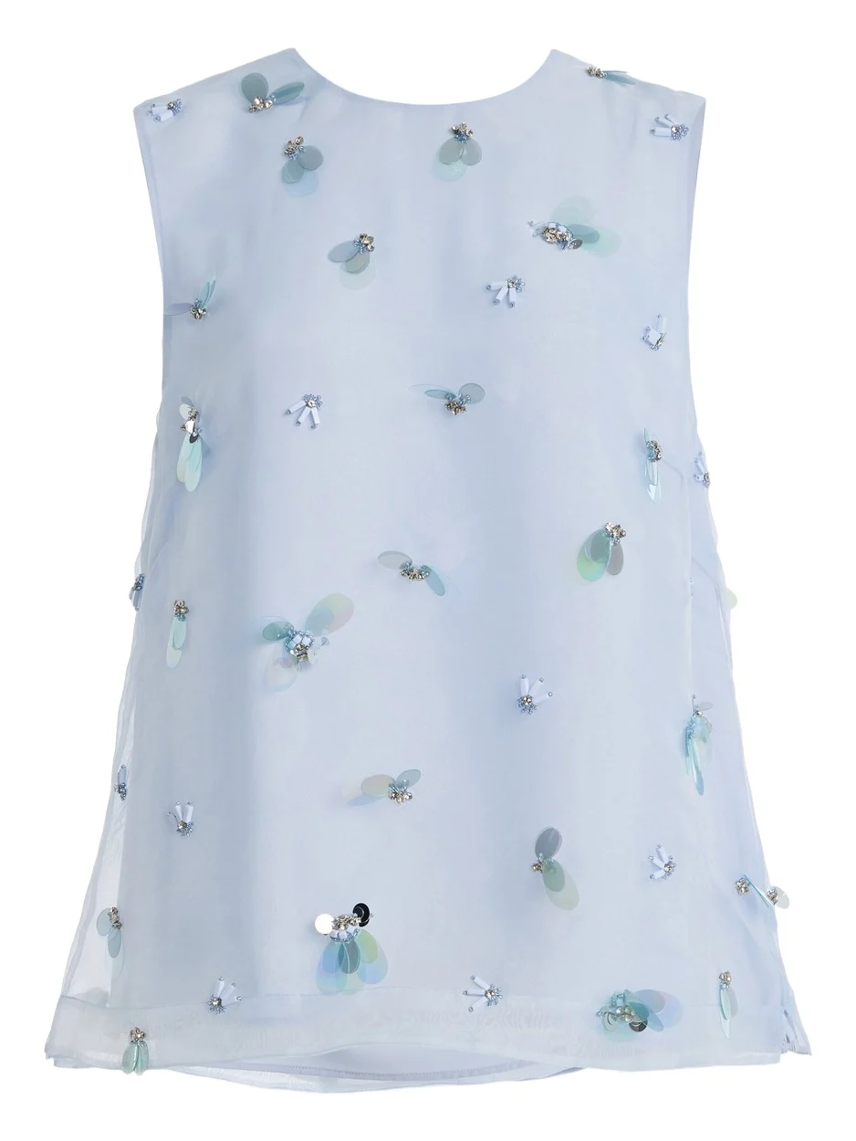 Celia Embellished Silk Top Celia Embellished Silk Top