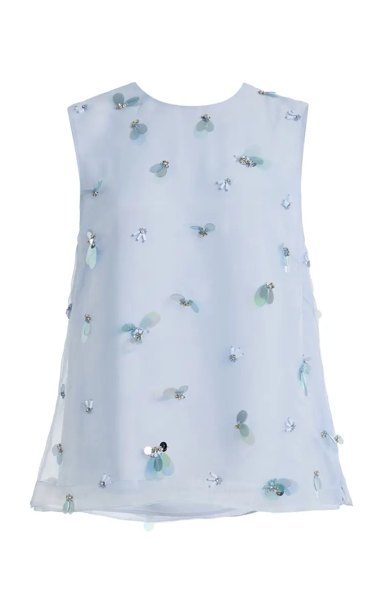 Simkhai Celia Embellished Silk Top | Image 1 Simkhai Celia Embellished Silk Top | Image 1