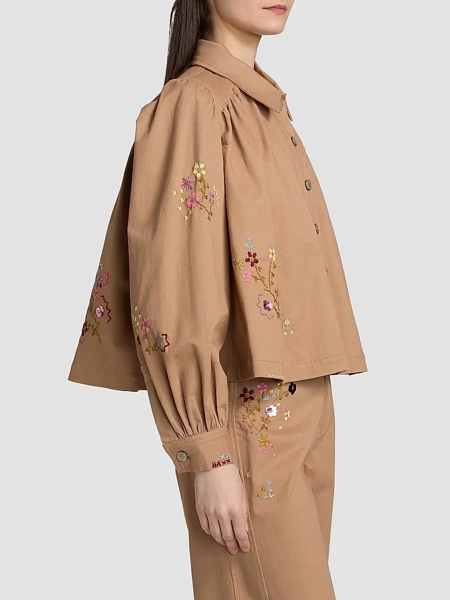 Cinq à Sept Women's Lyla Wildflower Embroidered Jacket | Thumbnail 4 Cinq à Sept Women's Lyla Wildflower Embroidered Jacket | Thumbnail 4