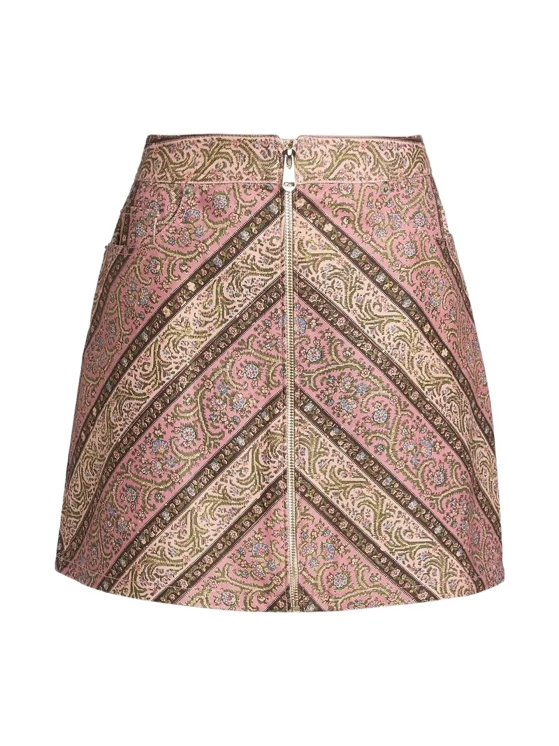 Women's Nicole Pepper Paisley Denim Miniskirt