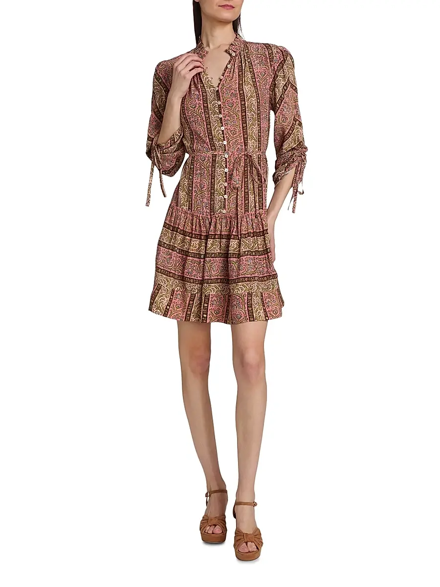 Cinq à Sept Women's Junie Pepper Paisley Minidress | Thumbnail 2 Cinq à Sept Women's Junie Pepper Paisley Minidress | Thumbnail 2