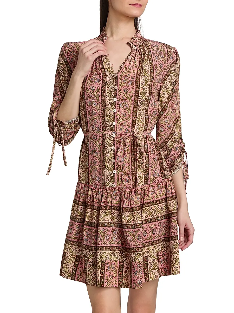 Cinq à Sept Women's Junie Pepper Paisley Minidress | Thumbnail 3 Cinq à Sept Women's Junie Pepper Paisley Minidress | Thumbnail 3