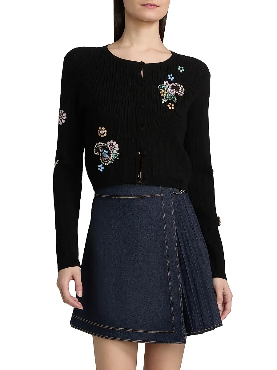 Cinq à Sept Women's Allison Embellished Cardigan | Thumbnail 3