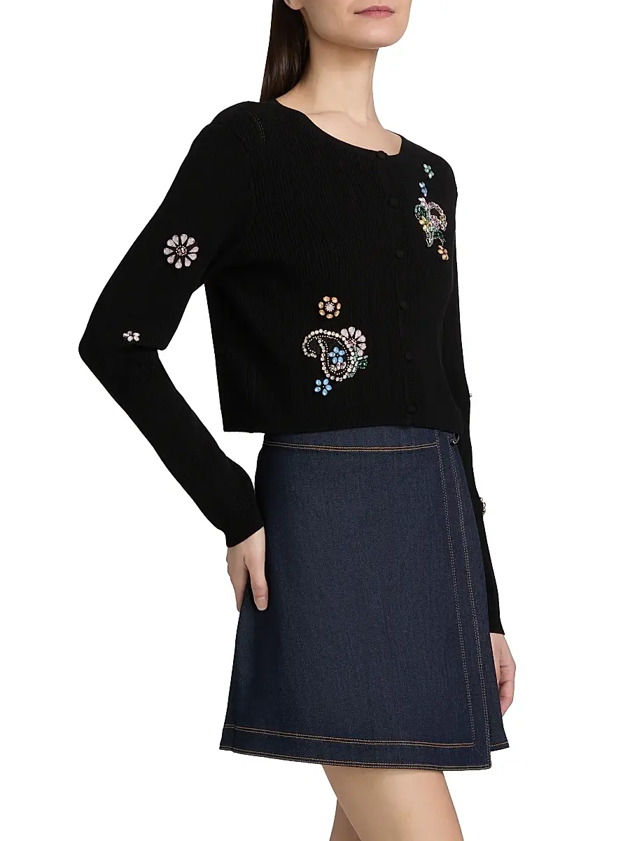 Cinq à Sept Women's Allison Embellished Cardigan | Thumbnail 4