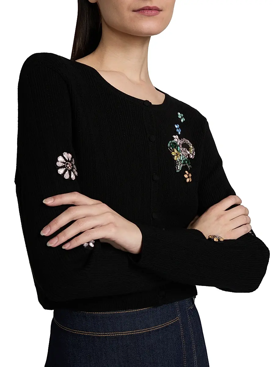Cinq à Sept Women's Allison Embellished Cardigan | Thumbnail 6