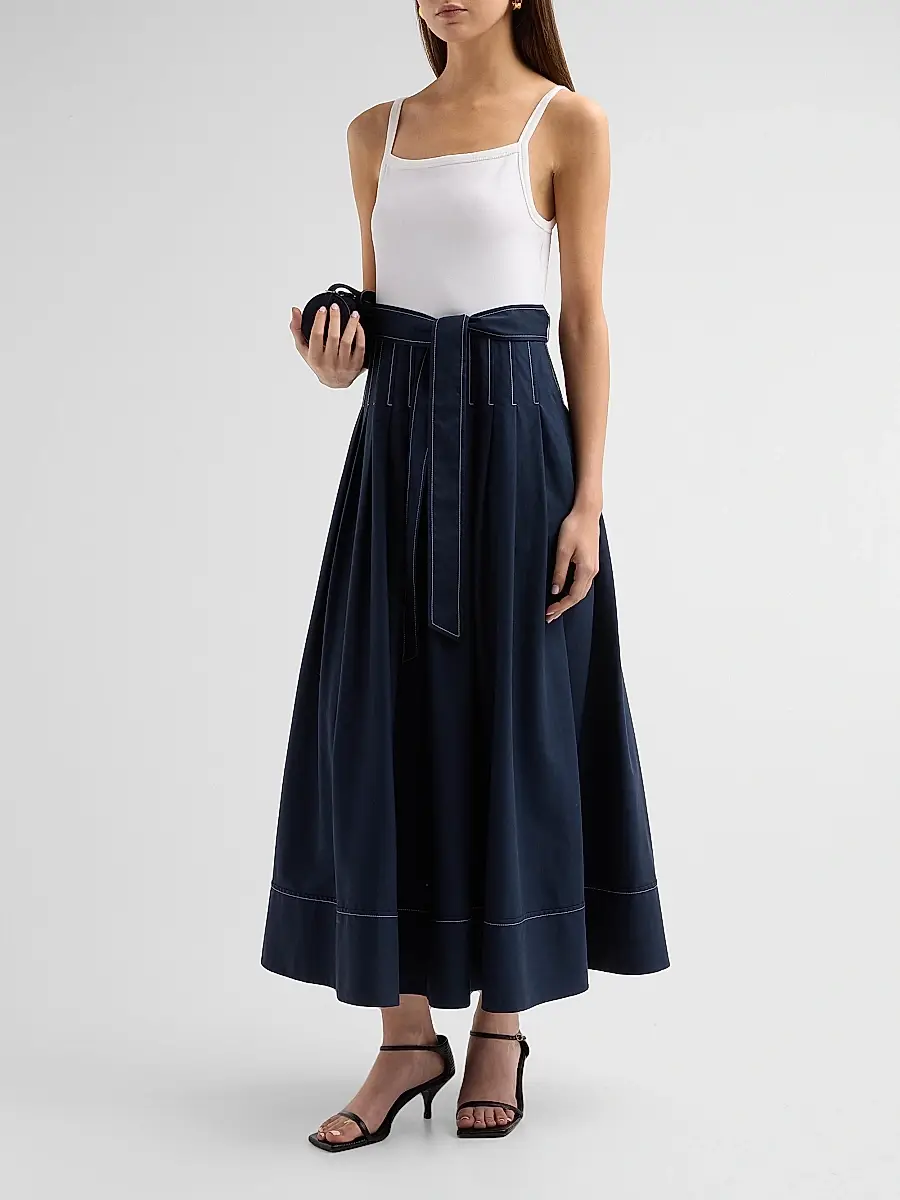 Cinq à Sept Women's Olivia Mixed-Media Tie-Waist Maxi Dress | Thumbnail 4