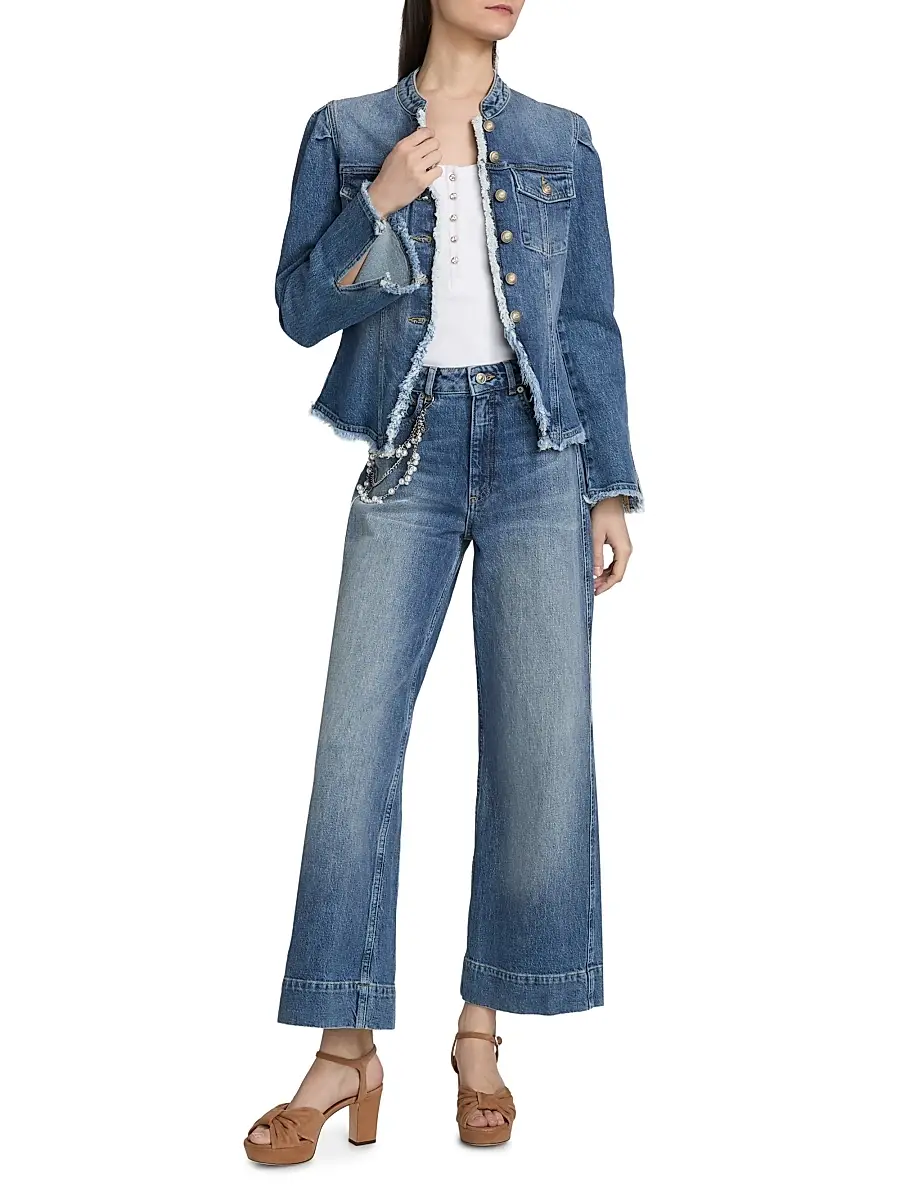 Cinq à Sept Women's Denim Avril Jacket | Thumbnail 2 Cinq à Sept Women's Denim Avril Jacket | Thumbnail 2