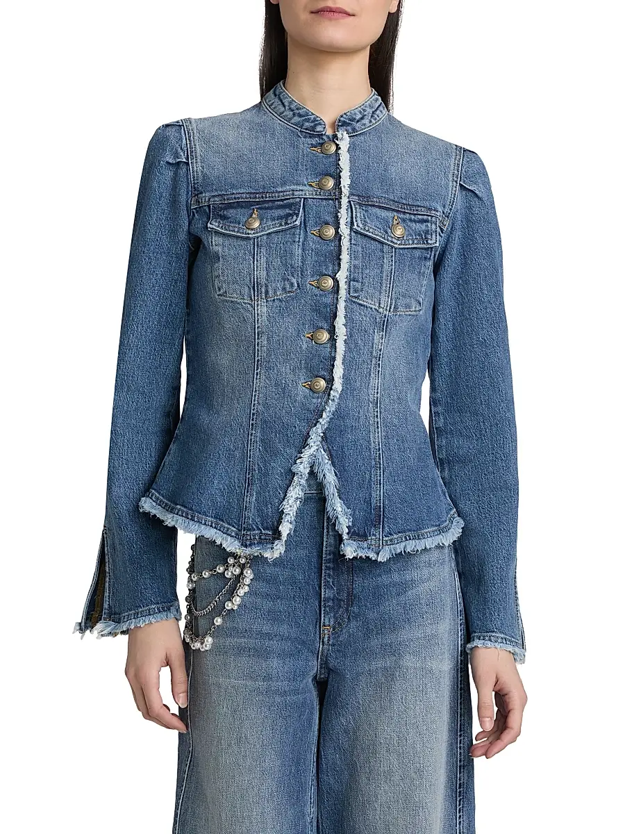 Cinq à Sept Women's Denim Avril Jacket | Thumbnail 3 Cinq à Sept Women's Denim Avril Jacket | Thumbnail 3