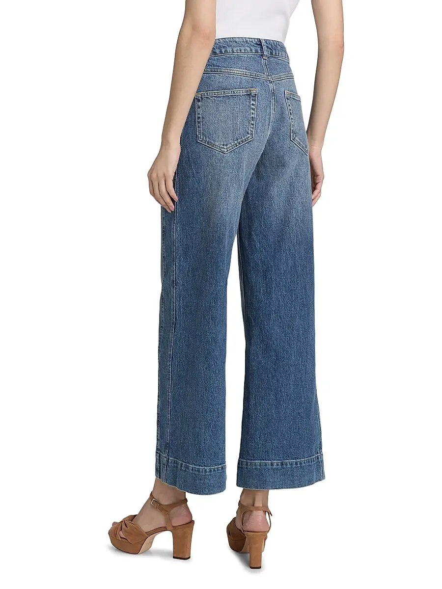 Cinq à Sept Women's Betsy Pearl-Chain Stretch-Cotton Straight-Leg Jeans | Thumbnail 5 Cinq à Sept Women's Betsy Pearl-Chain Stretch-Cotton Straight-Leg Jeans | Thumbnail 5