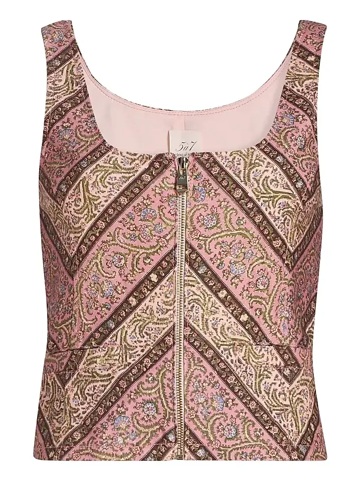 Women's Nicole Pepper Paisley Denim Top Women's Nicole Pepper Paisley Denim Top