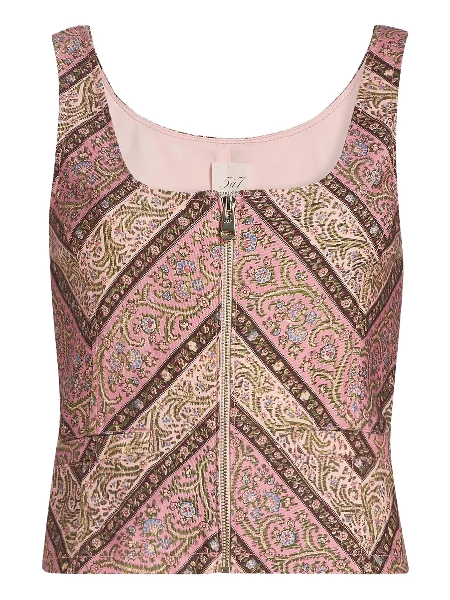 Women's Nicole Pepper Paisley Denim Top