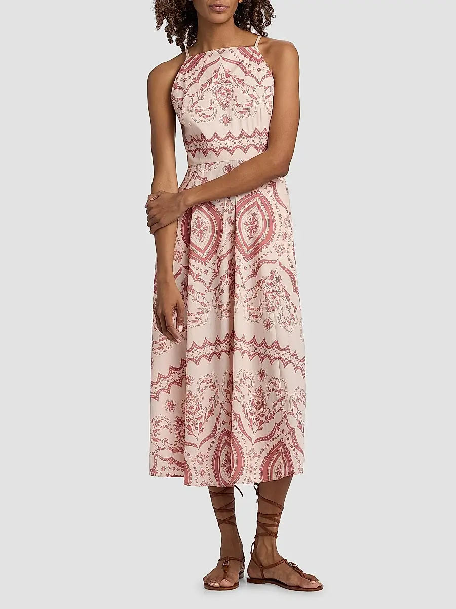 Misa Los Angeles Women's Amity Printed Cotton-Blend A-Line Midi-Dress | Thumbnail 3 Misa Los Angeles Women's Amity Printed Cotton-Blend A-Line Midi-Dress | Thumbnail 3