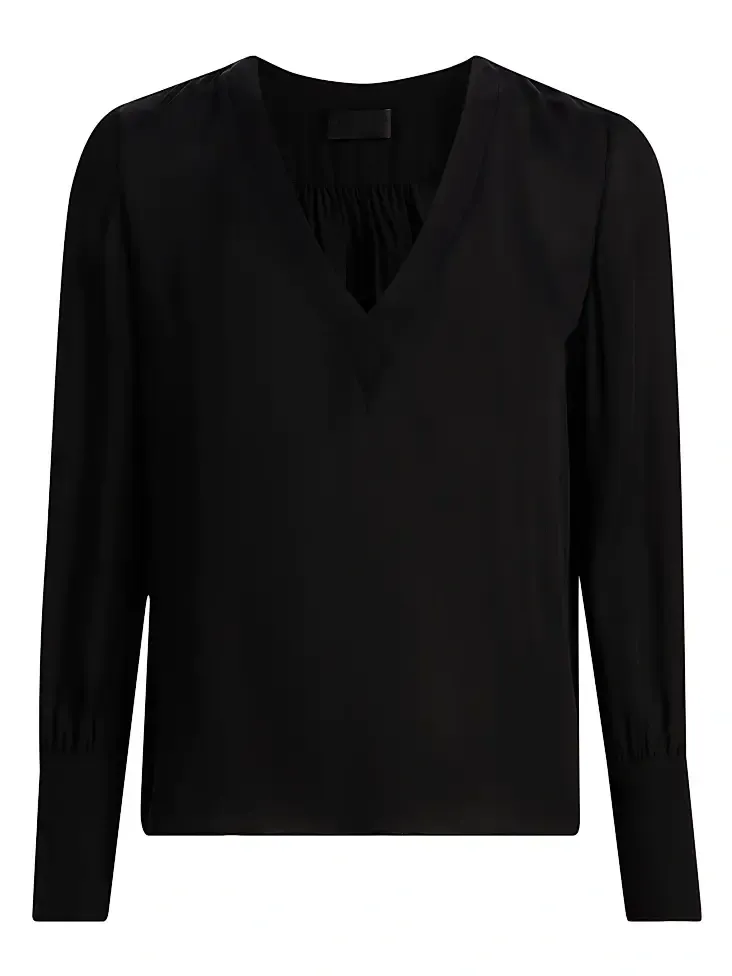 Women's Mariposa Silk V-Neck Blouse Women's Mariposa Silk V-Neck Blouse