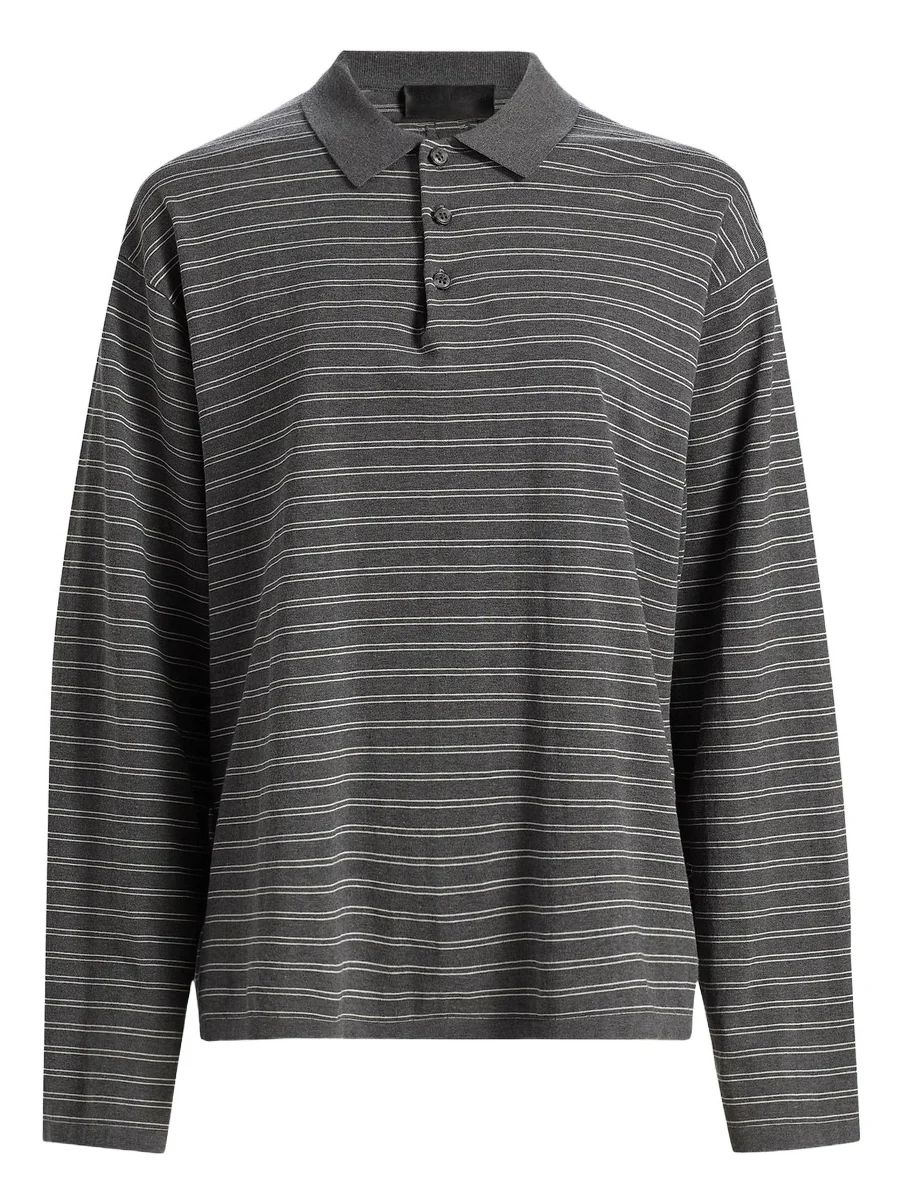 Nili Lotan Women's Foley Striped Cotton Polo Shirt