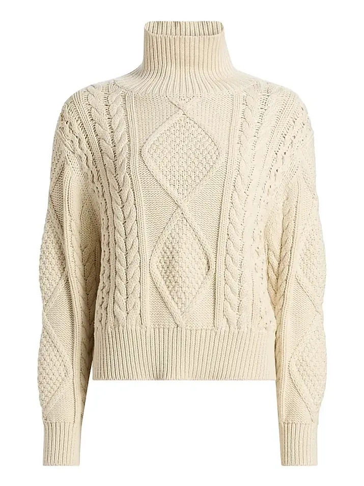 Women's Kimmy Cotton-Cashmere Turtleneck Sweater