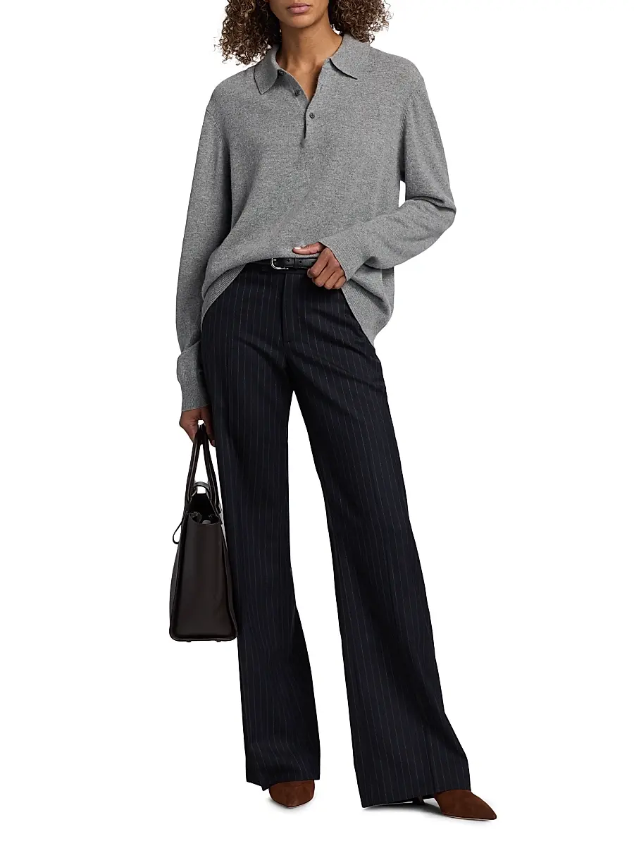 Nili Lotan Women's Jovan Cashmere Polo Sweater | Thumbnail 2 Nili Lotan Women's Jovan Cashmere Polo Sweater | Thumbnail 2