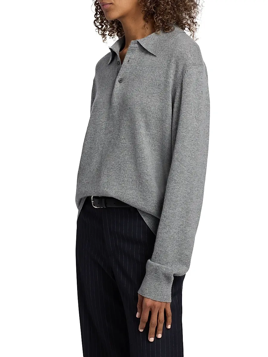 Nili Lotan Women's Jovan Cashmere Polo Sweater | Thumbnail 4 Nili Lotan Women's Jovan Cashmere Polo Sweater | Thumbnail 4