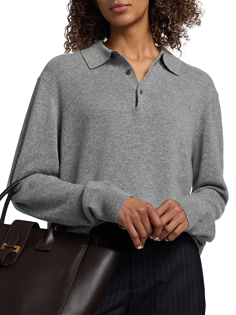 Nili Lotan Women's Jovan Cashmere Polo Sweater | Thumbnail 6 Nili Lotan Women's Jovan Cashmere Polo Sweater | Thumbnail 6