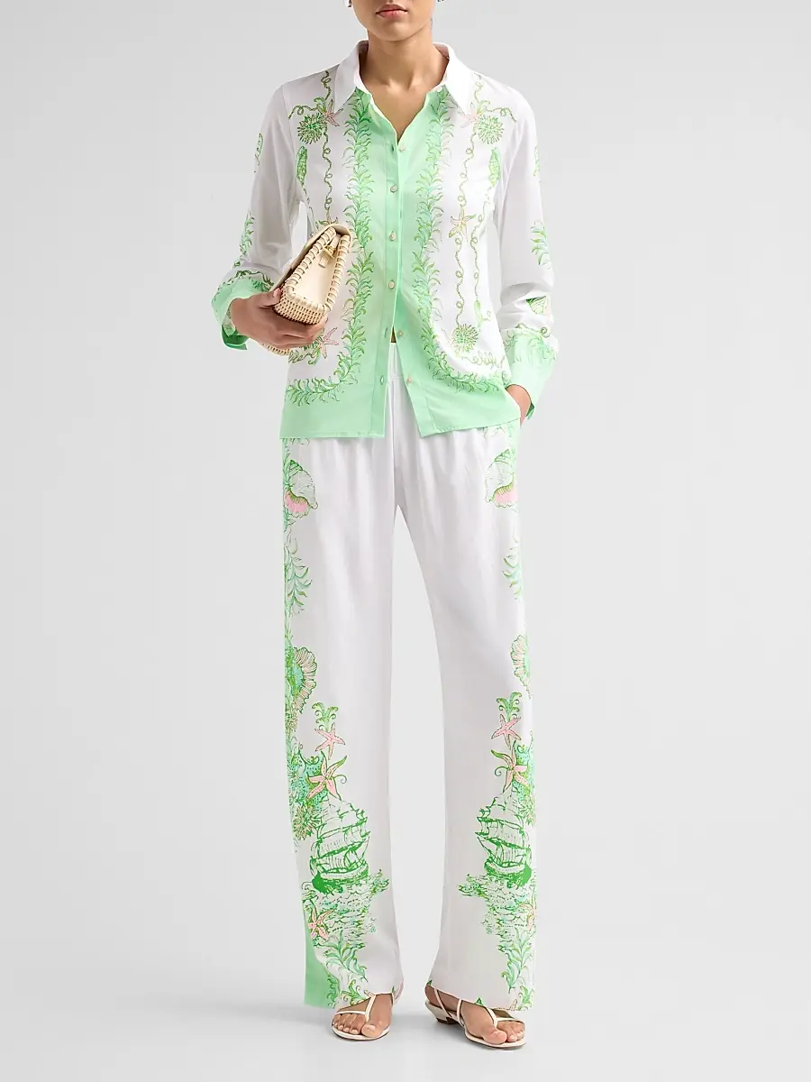 Lilly Pulitzer Women's Bal Harbour Printed Pants | Thumbnail 2 Lilly Pulitzer Women's Bal Harbour Printed Pants | Thumbnail 2